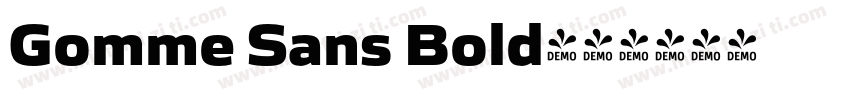 Gomme Sans Bold字体转换